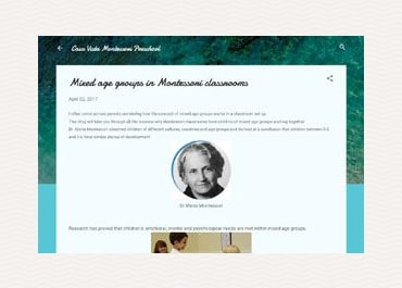 Mixed age groups in Montessori classrooms